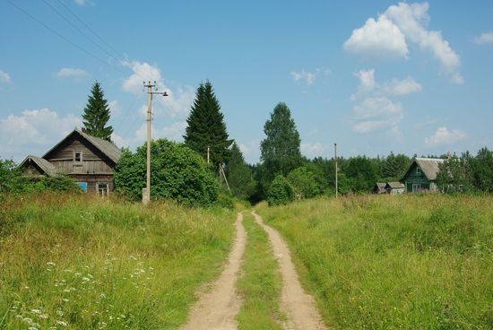 прогулка по русской деревне
